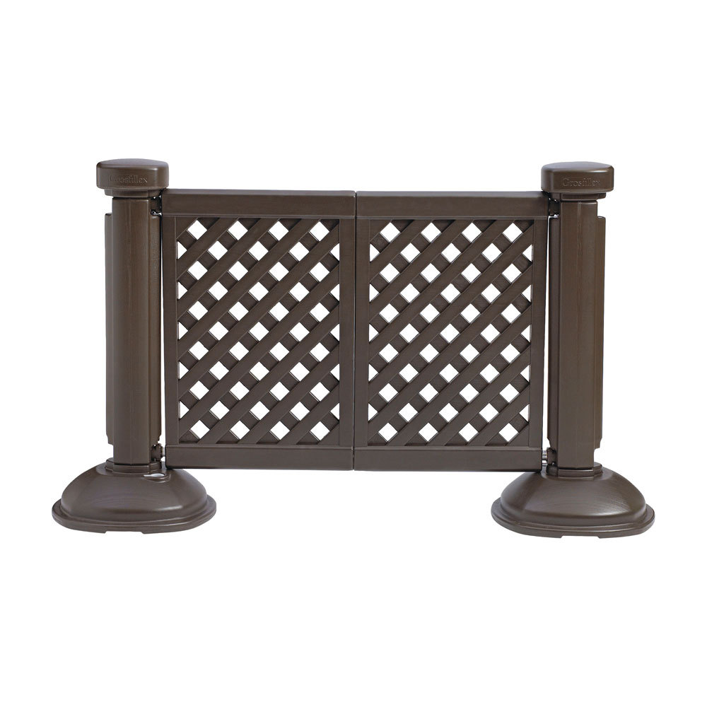 grosfillex 2 panel fence brown