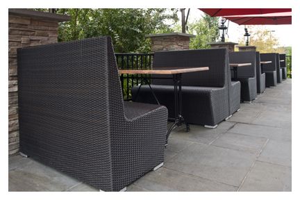 outdoor booth synthetic wicker