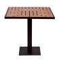 BFM Longport Synthetic Teak Outdoor Table with Margate Base