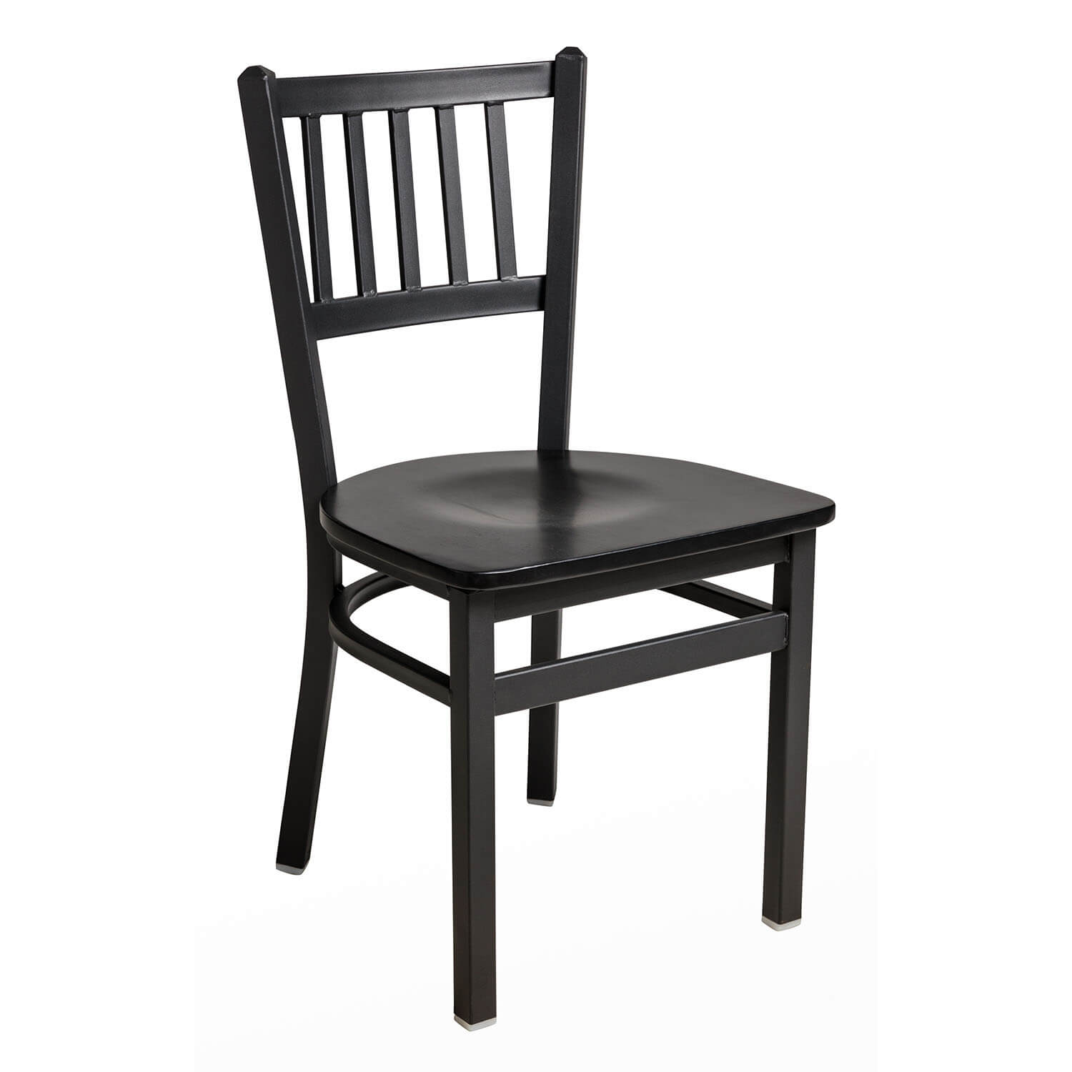 BFM Troy Slat Back Indoor Restaurant Metal Chair