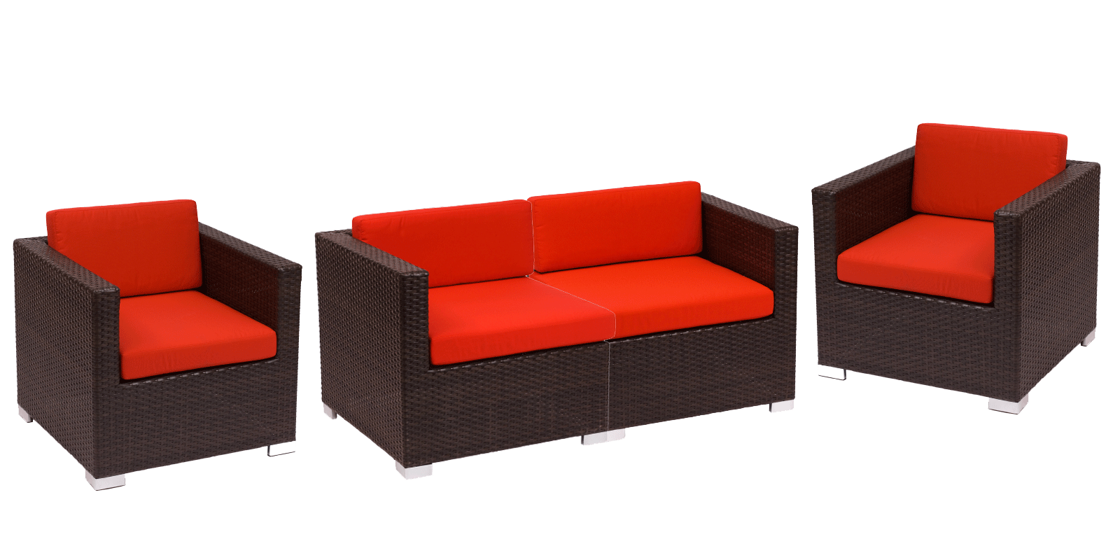4-Piece Synthetic Wicker Sofa set  WITH CUSHIONS