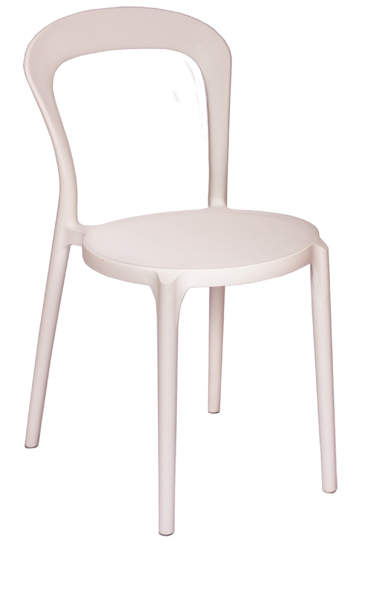 BFM Malibu Outdoor Restaurant Side Chair-White