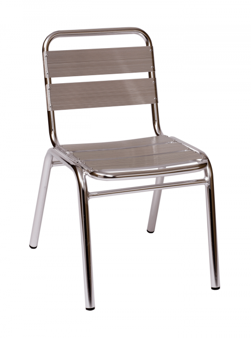 BFM Parma Side Chair / Anodized aluminum frame