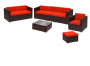 BFM Aruba 8-Piece Synthetic Wicker Sofa Set w/Cushions