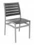 Florida Seating Aluminum/Synthetic Teak Restaurant Side Chair