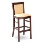 Commercial Wood Bar Stool with Padded Back