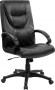 FF Executive Swivel Black Leather Office Chair