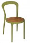 BFM Malibu Resin/Synthetic Teak Chair- Olive Green