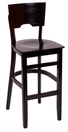 Trevor Wood Barstool with Solid Back Seat