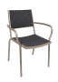 BFM Cocoa Beach Synthetic Wicker and Aluminum Stacking Armchair