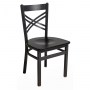 BFM Akrin Cross Back Indoor Restaurant Metal Chair