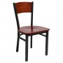BFM Dale Solid Wood Back, Metal Frame Indoor Restaurant Chair