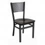 BFM Polk Perforated Back Metal Restaurant Chair