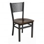 BFM Polk Perforated Back Metal Restaurant Chair