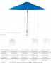 BFM Umbrella 6-1/2' Four panel, Fiberglass Frame, Brown