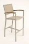 FS-BAL-5625 Arm Barstool Silver/Natural weave