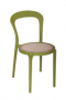 BFM Malibu Chair Silver Textilene Olive Green Frame