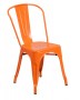 FF-Orange Metal Indoor-Outdoor Restaurant Chair