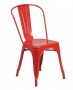 FF-Red Metal Indoor-Outdoor Restaurant Chair