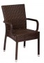 Sanibel Aluminum Arm Chair With Full Synthetic Wicker Weave