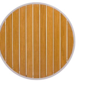 24" Round Synthetic Teak Table Top