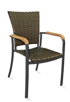 FS-AL-5605 Armchair Black frame/ wicker