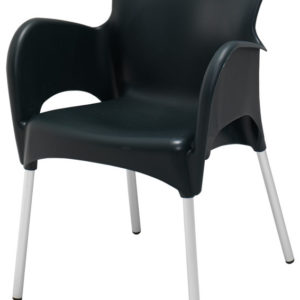 BFM Lola Armchair - Aluminum legs & Resin Black