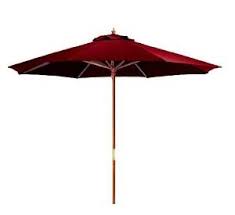 BFM Umbrella 7-1/2' Four panel, Aluminum Frame, Burgundy