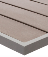 Seaside Synthetic Teak Gray Table Top Square 30 x 30