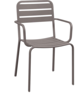 BFM Vista Earth Aluminum Stacking Arm Chair
