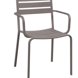 BFM Vista Earth Aluminum Stacking Arm Chair