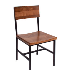 BFM Memphis Side Chair, Grade 2 Vinyl Seat, Autumn Ash Back - Steel Frame - Rustic Finish