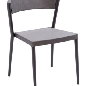 Florida Seating Powder Coated Aluminum Frame / Textilene Seat and Back Anthracite Side Chair