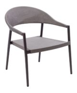 Florida Seating Powder Coated Aluminum Frame / Textilene Seat and Back  Anthracite Lounge Chair 