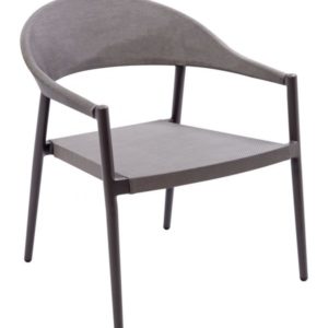 Florida Seating Powder Coated Aluminum Frame / Textilene Seat and Back  Anthracite Lounge Chair 