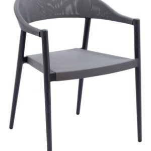 Florida Seating Powder Coated Aluminum Frame / Textilene Seat and Back Anthracite Armchair