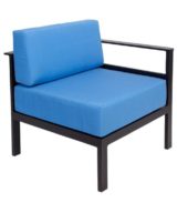 BFM Belmar Black Left Arm End Sofa Sectional w/Cushions