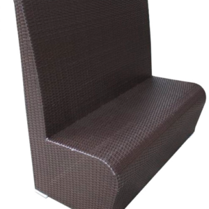 BFM Cancun Outdoor Synthetic Wicker Booth Bench
