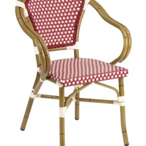 Florida Seating Bordeaux Hand Painted Aluminum Frame with PE Weave Armchair
