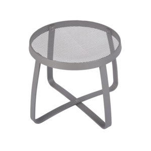 BFM Maze Lounge Table Round 18" Titanium Silver