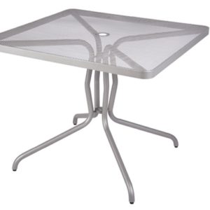 BFM Nexus Dining Height Table 36 x 36 Titanium Silver with umbrella hole