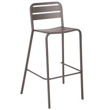 BFM Vista Stacking Aluminum Barstool Black