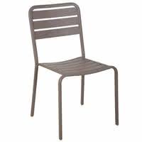 BFM Vista Stacking Alum. Side Chair Black
