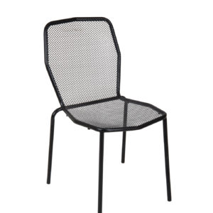 BFM Avalon Black Stacking Side Chair 