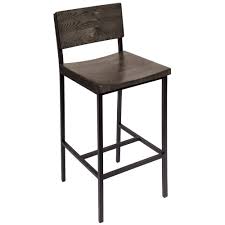 BFM Memphis Barstool Grade 7 Vinyl Seat Gray Ash Wooden Back and Seat