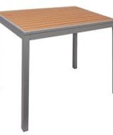 BFM Longport 4Leg Bolt Down Table 32x32 Silver Frame