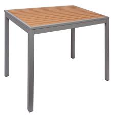BFM Longport 4-Leg Bar Height Bolt-Down Table 35x71 Silver Frame