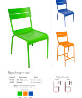 BFM Beachcomber Citrus Aluminum Stacking Bar Stool 