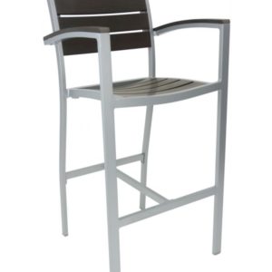 Florida Seating Synthetic Teak Restaurant Barstool