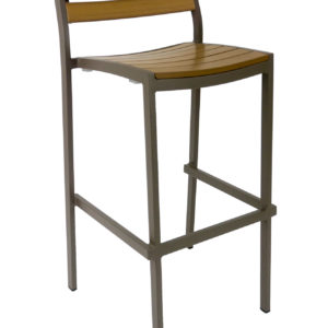 Florida Seating BAL-5700 Synthetic Teak Restaurant Barstool